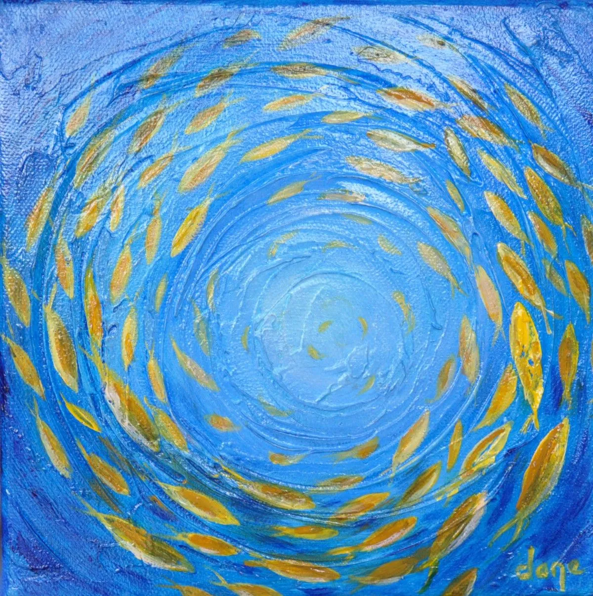 Les poissons jaunes, artwork by Galerie Arnaud