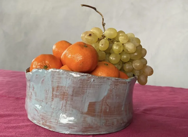 Saladier azuréen, artwork by Anne Cellier