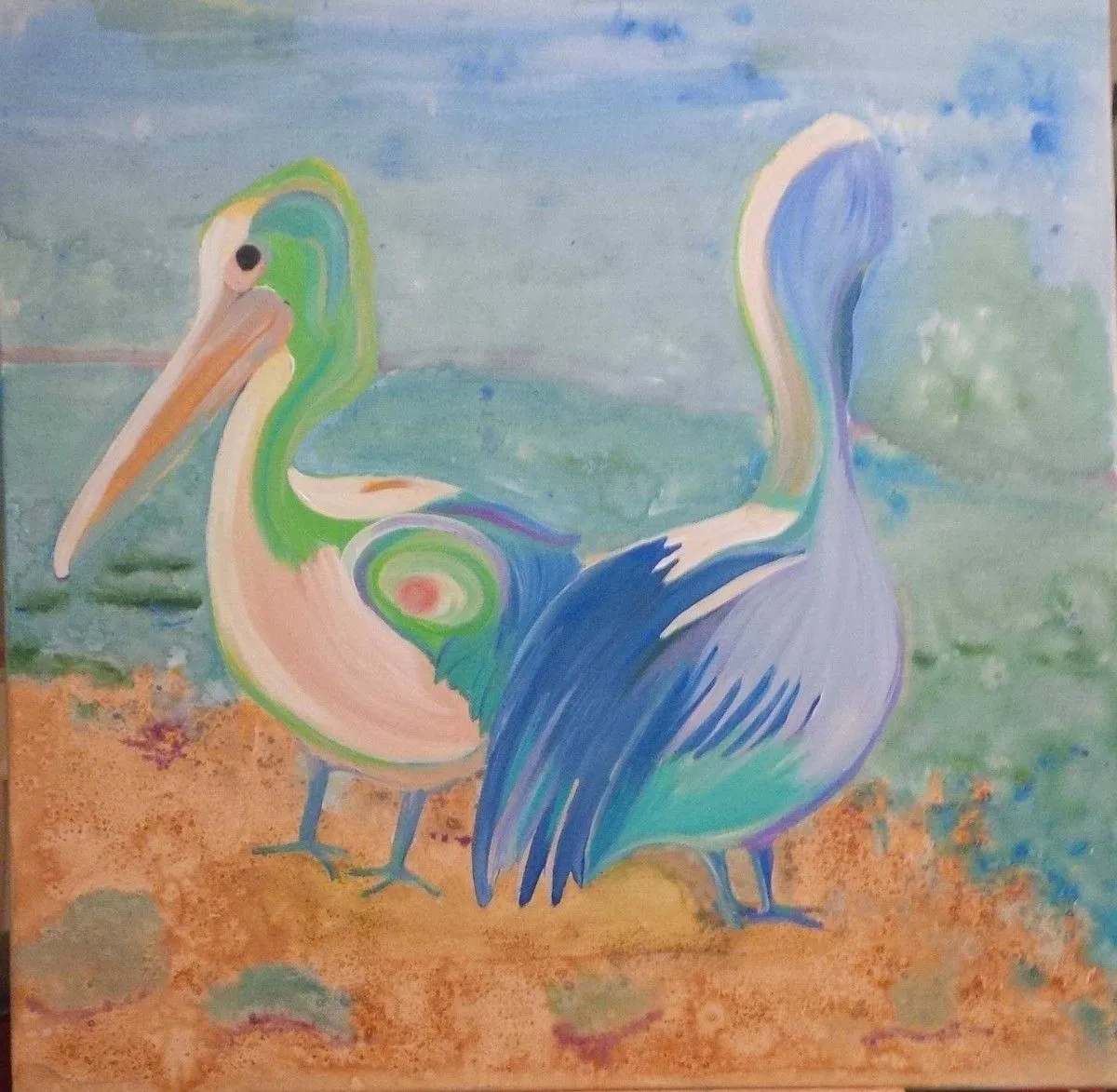 birds of a feather, artwork by Deb Angel