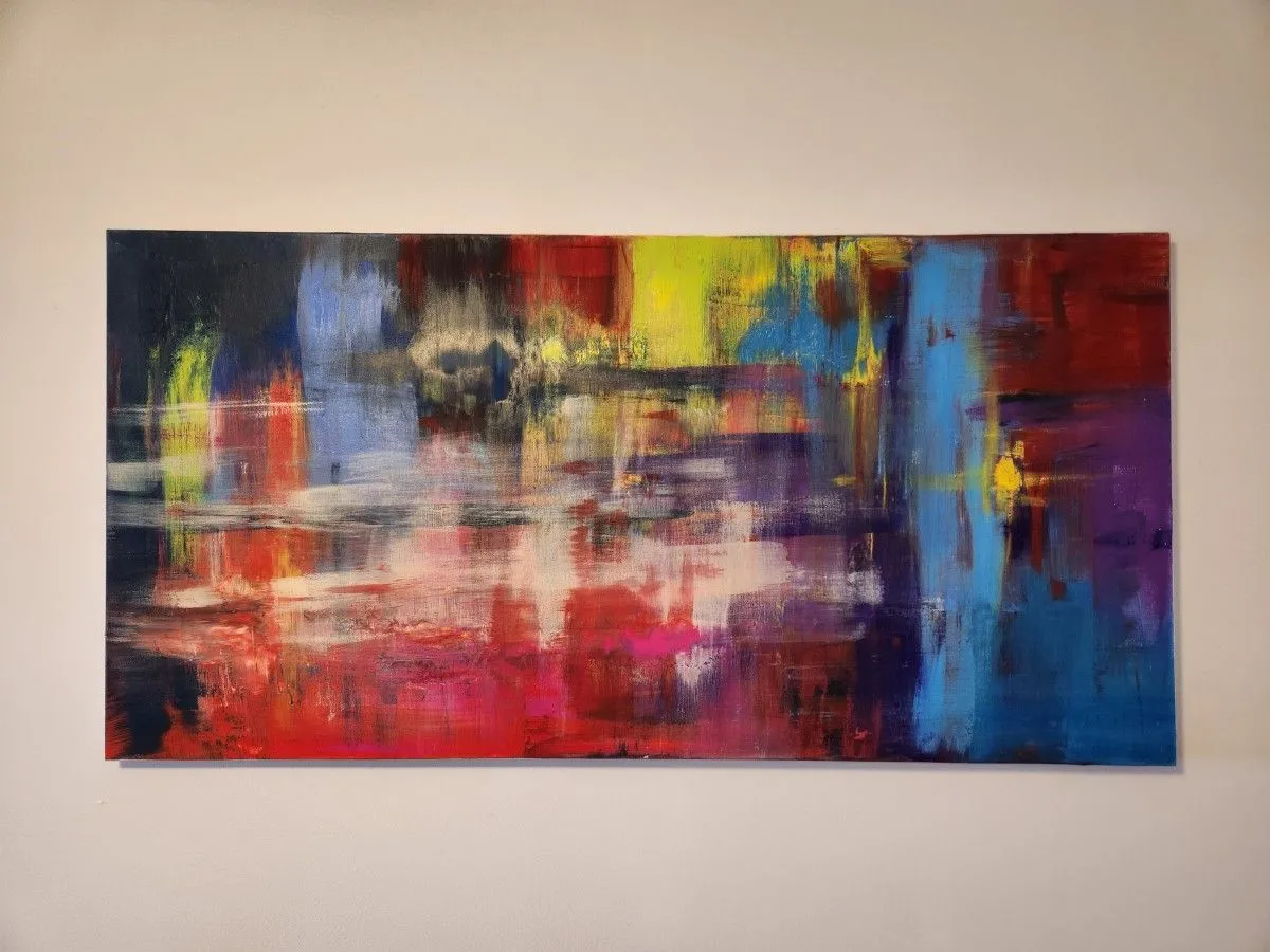 "Incendie sur le lac", artwork by Louise Vanhelle