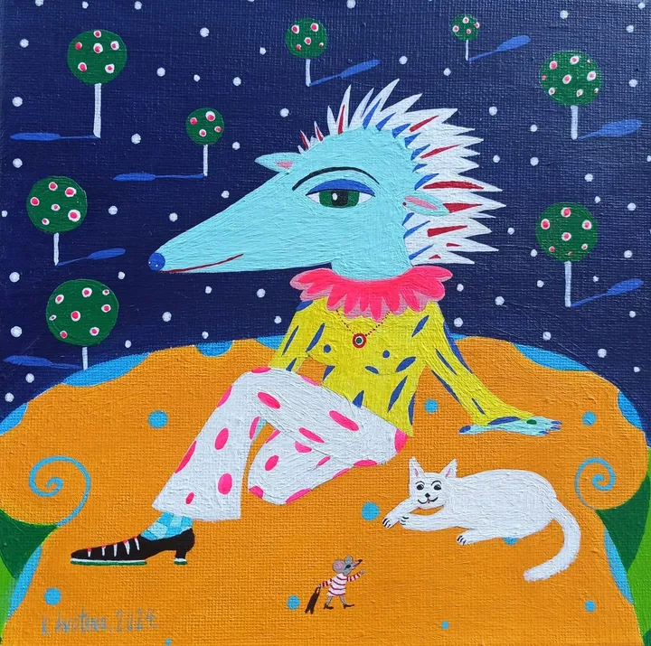 #chillin', artwork by Katrina Avotina
