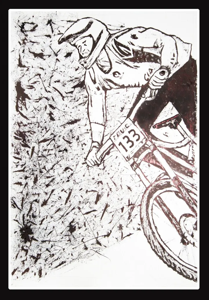 Downhill Bicker_001, artwork by Marcelo Covolan