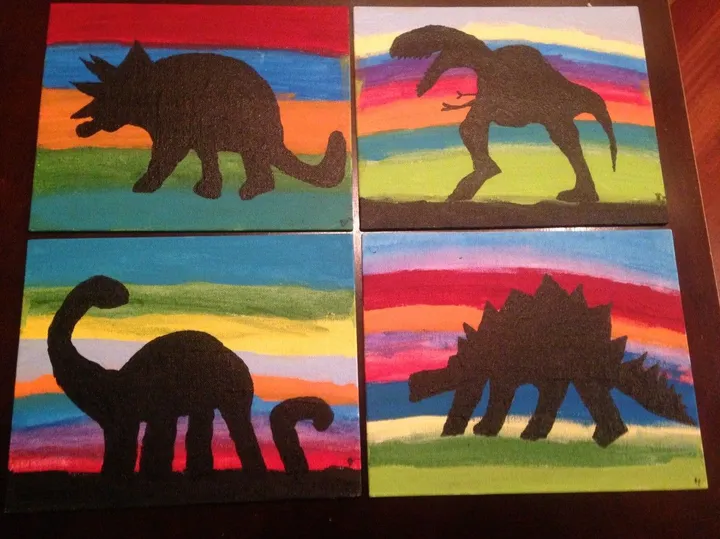Dinosaurs roar, artwork by Brian Majcher