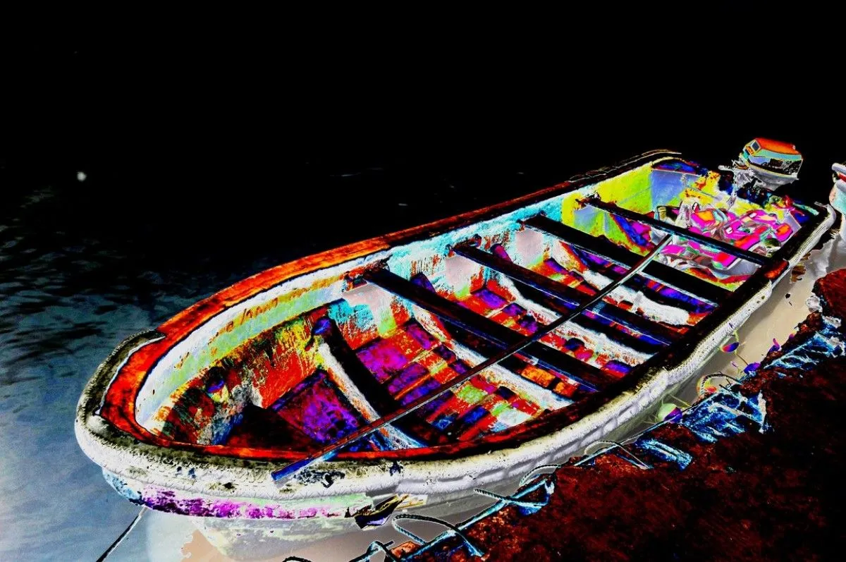 Colourful boat, artwork by ADEDEJI OLALEKAN