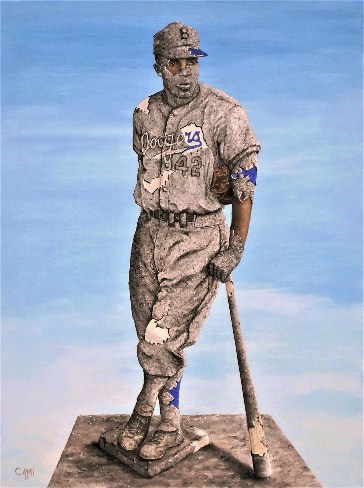 Jackie Robinson, artwork by Marie Carolle Robert