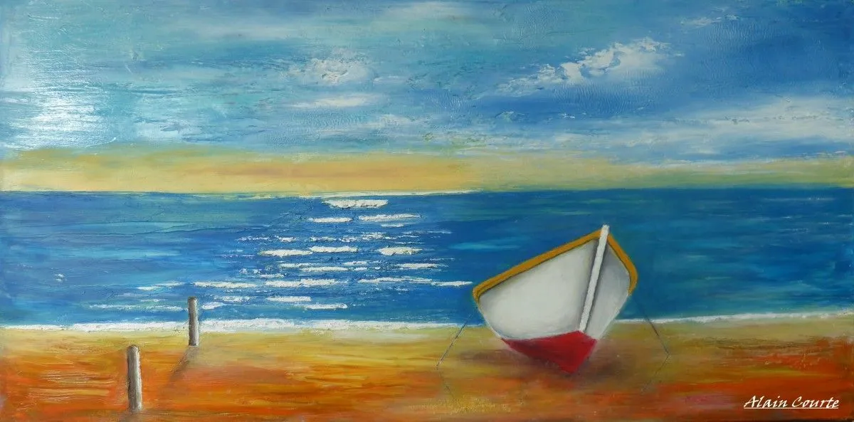 Bateau solo, artwork by COURTE ALAIN