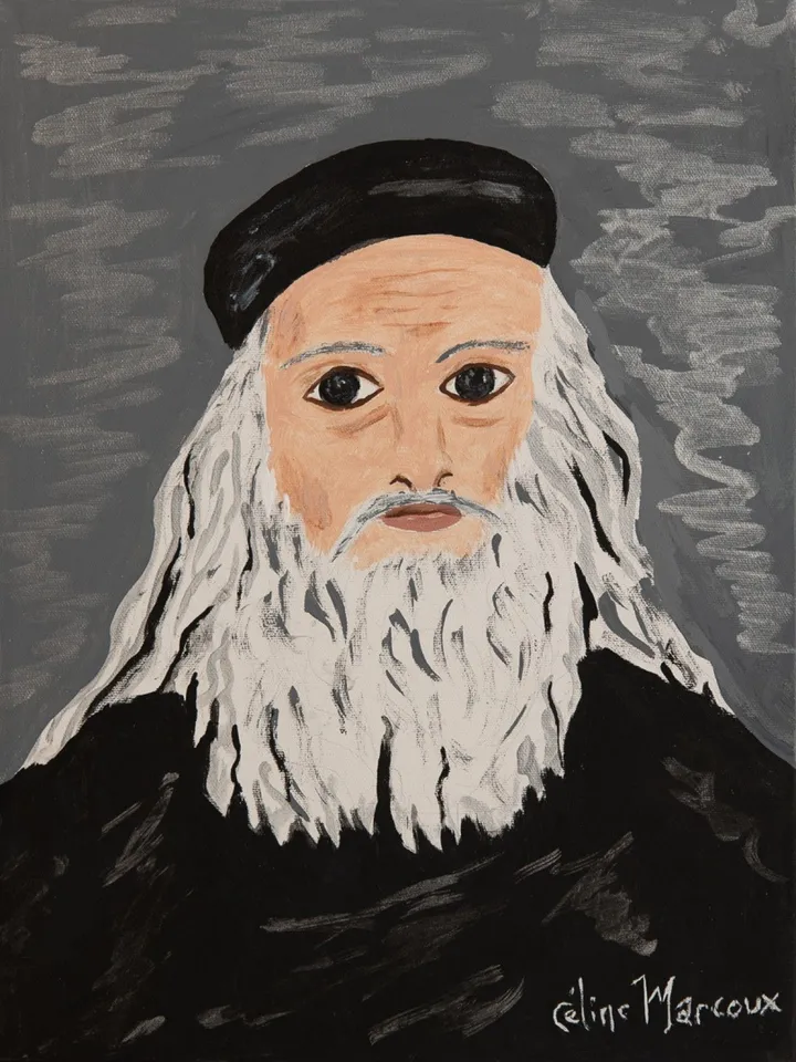Léonard di Vinci, artwork by Céline Marcoux