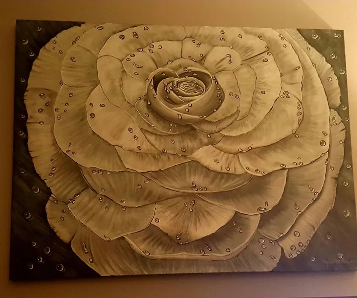 La nuit d'une rose, œuvre de Helene Cloutier