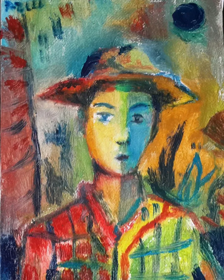 Retrato de Campesino, artwork by Aziel Barrientos