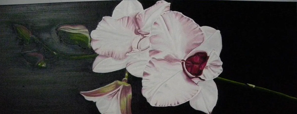 Orchidée rosée, artwork by Louyse Noël