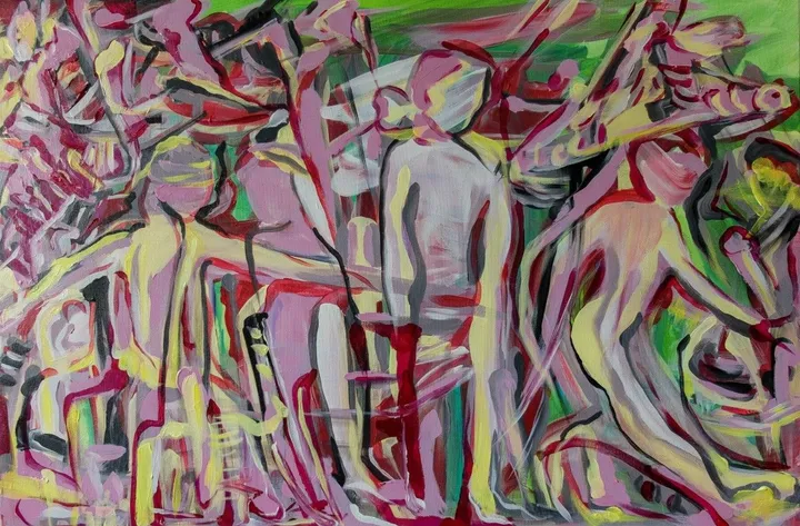 La marche verte., artwork by Charaf El Ghernati