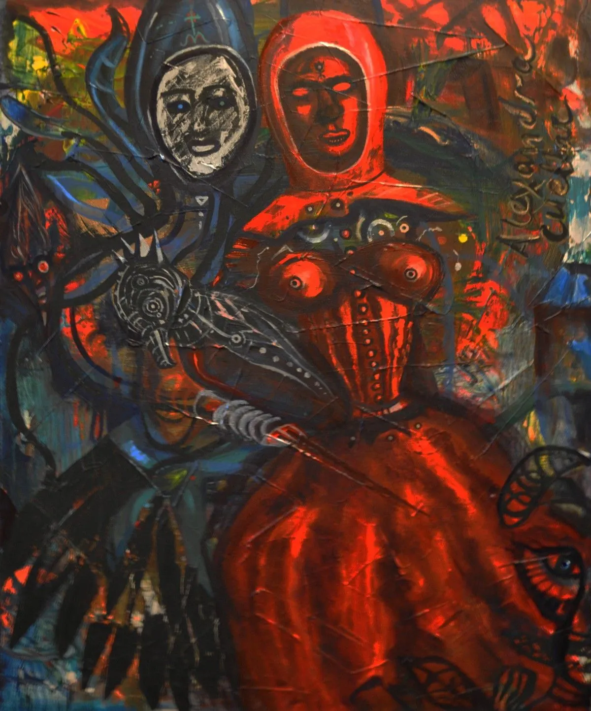 la reine rouge et la reine noir, artwork by alexandra cuellar