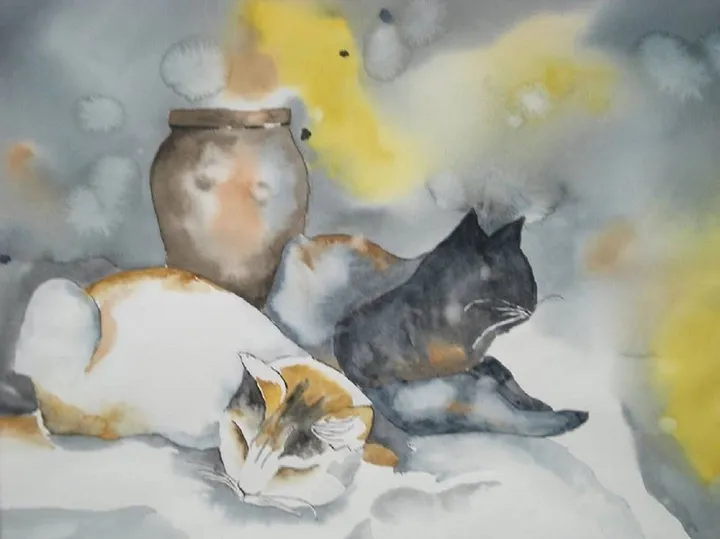 TRANQUILLE, LA VIE..., œuvre de Thérèse Hanot