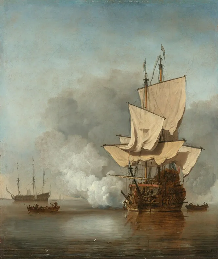 Ship in the Sea, artwork by Maham Uzair
