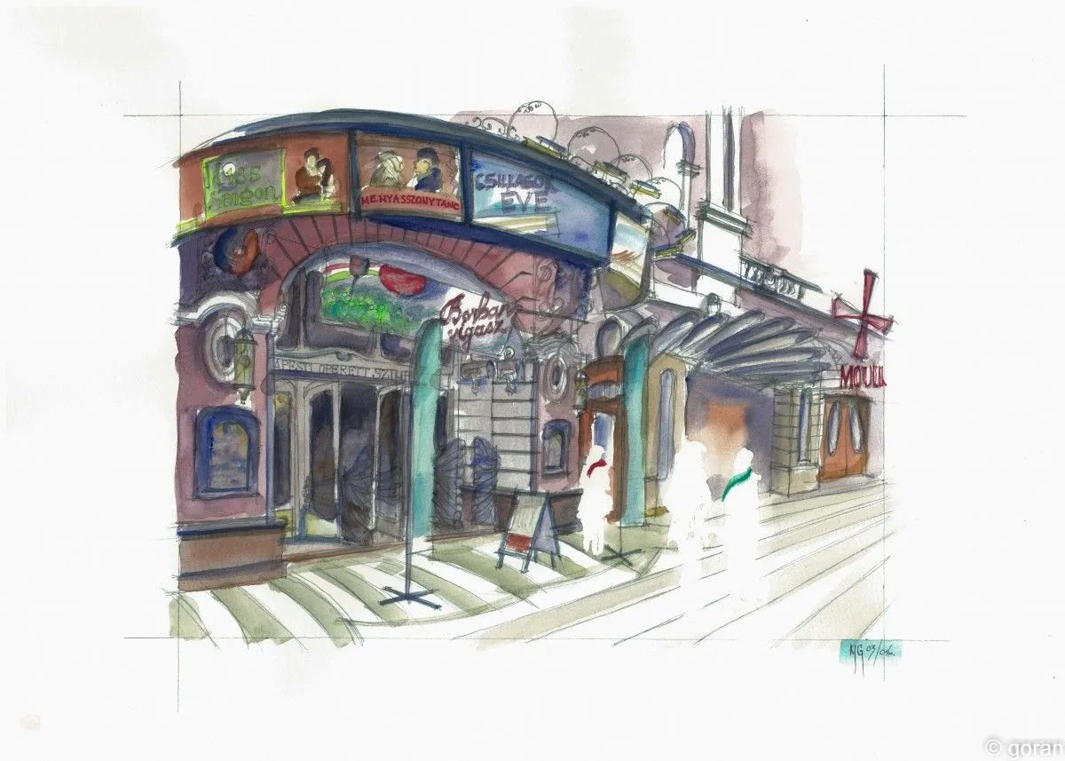 Operetta Theatre, artwork by Goran Martinovic