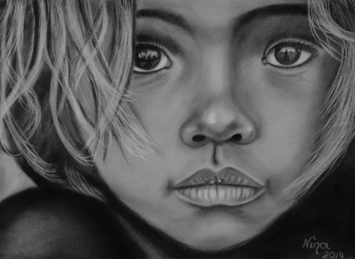 Petite fille des montagnes, artwork by Nina (Nadine Pillet)