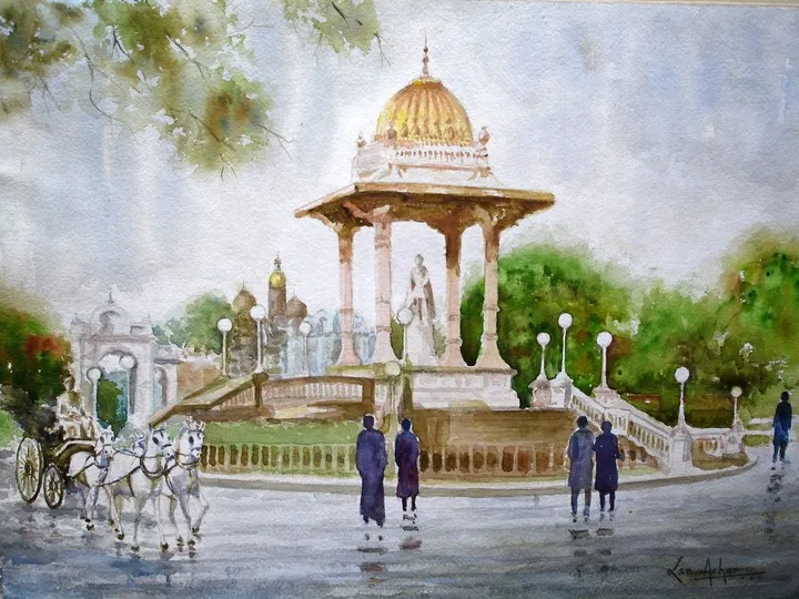 CHAMARAJA WODYER STATUE,MYSORE, KARNATAKA,INDIA, œuvre de LSN Achar