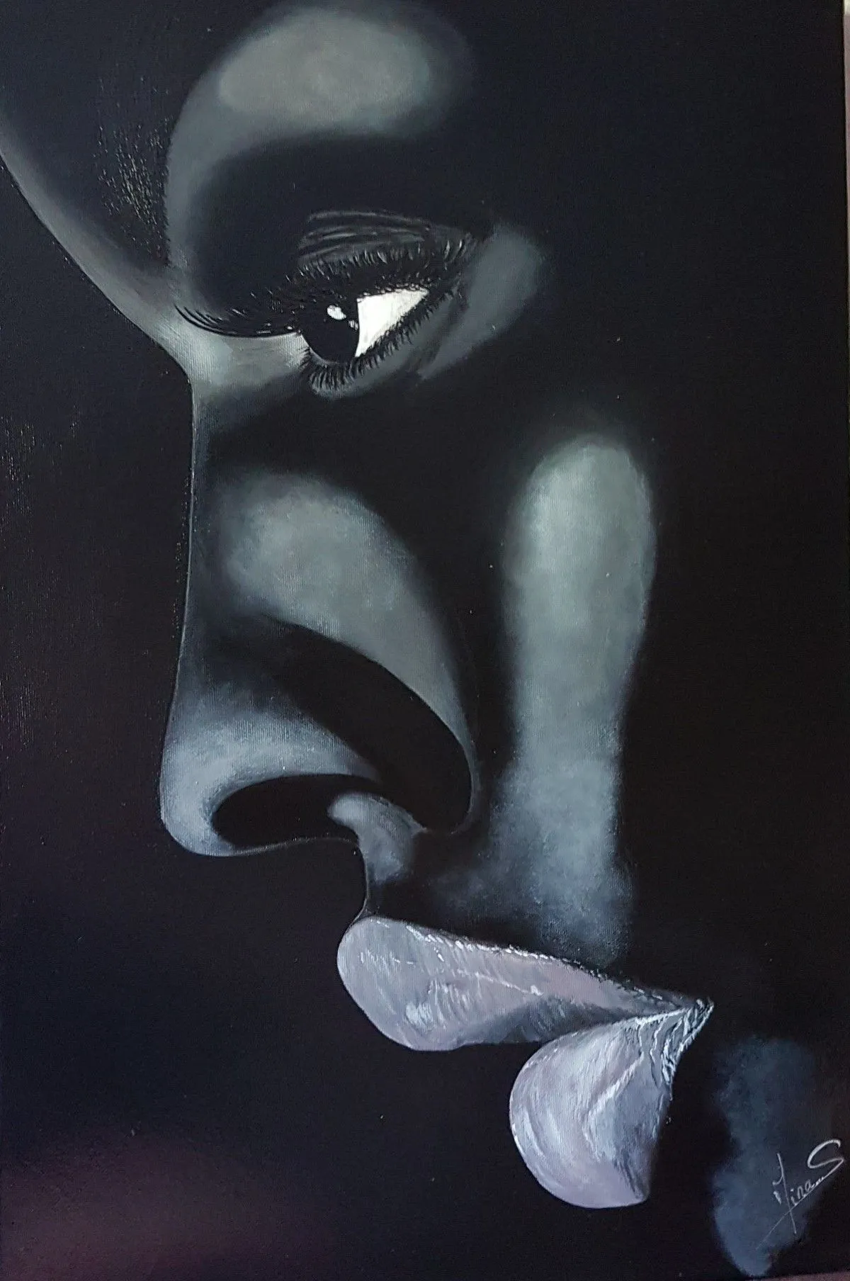 BLACK..., artwork by Saouti Mina