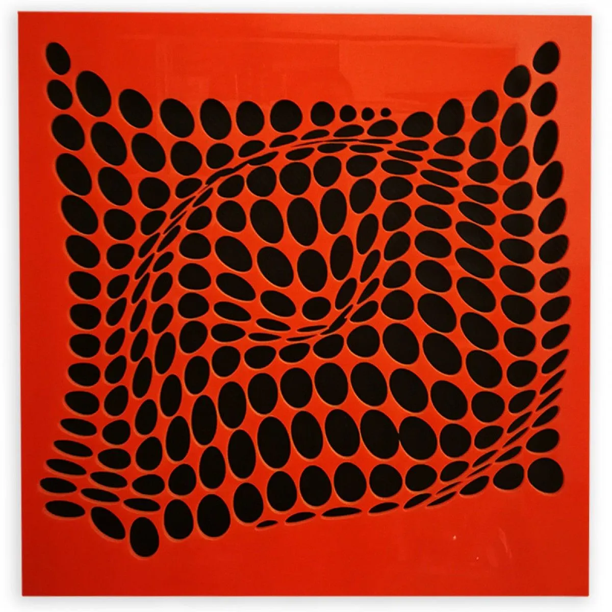 COME INSIDE (ORANGE/BLACK), œuvre de Carlos Marcano