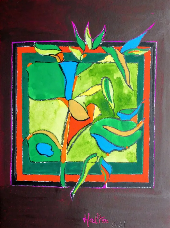 Lucarne verdure, artwork by Alain HALTER