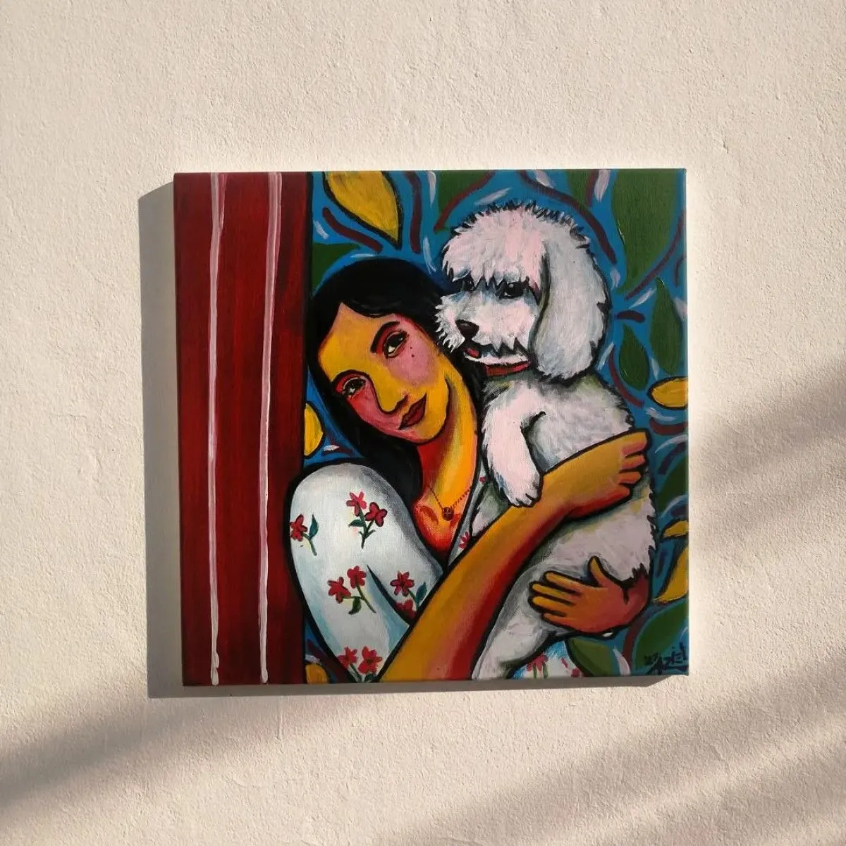 Rosibel y Bella (Cuarto Verde y Rojo), artwork by Aziel Barrientos