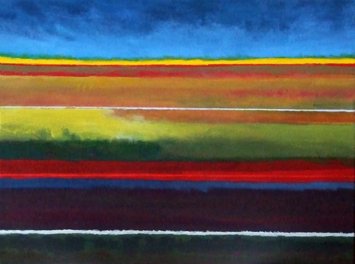 Les horizons : Champs fleuris, artwork by Annie Bergeron