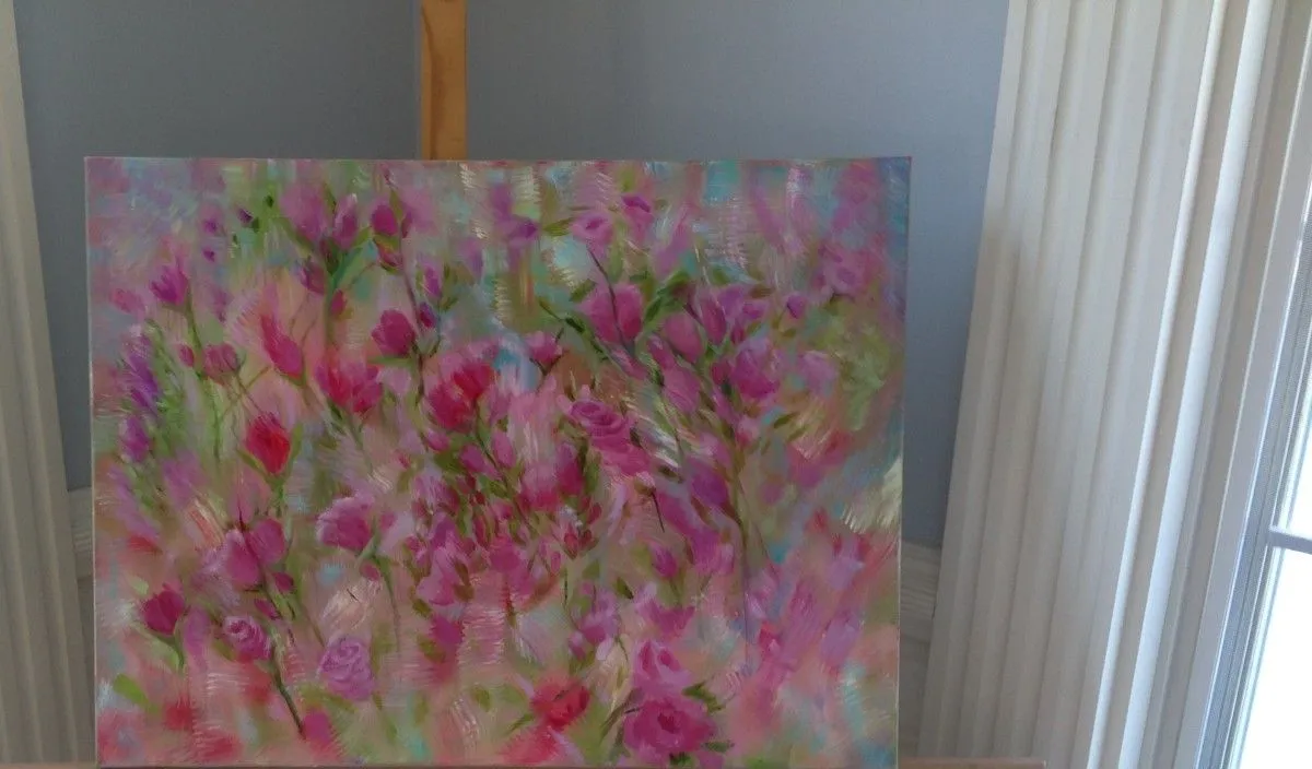 Jardin de roses En rêve, œuvre de Lola Latulippe