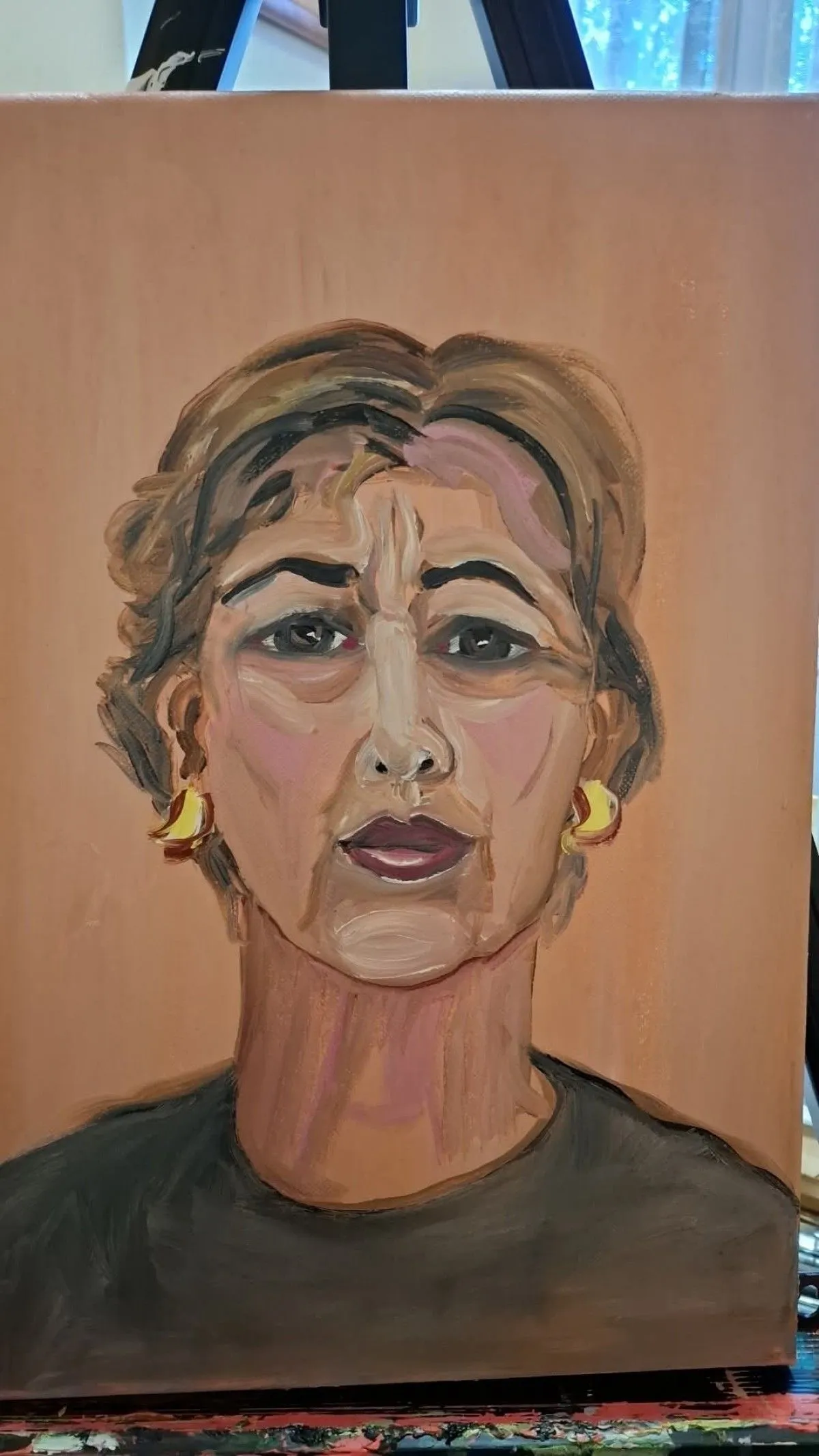 Selfportrait 63 yrs, artwork by Ligia Moya