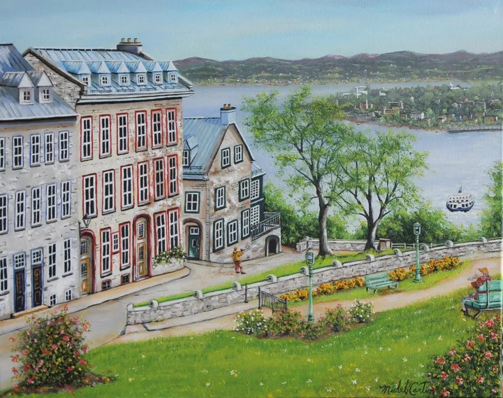 Les deux rives, artwork by Michel Cantin