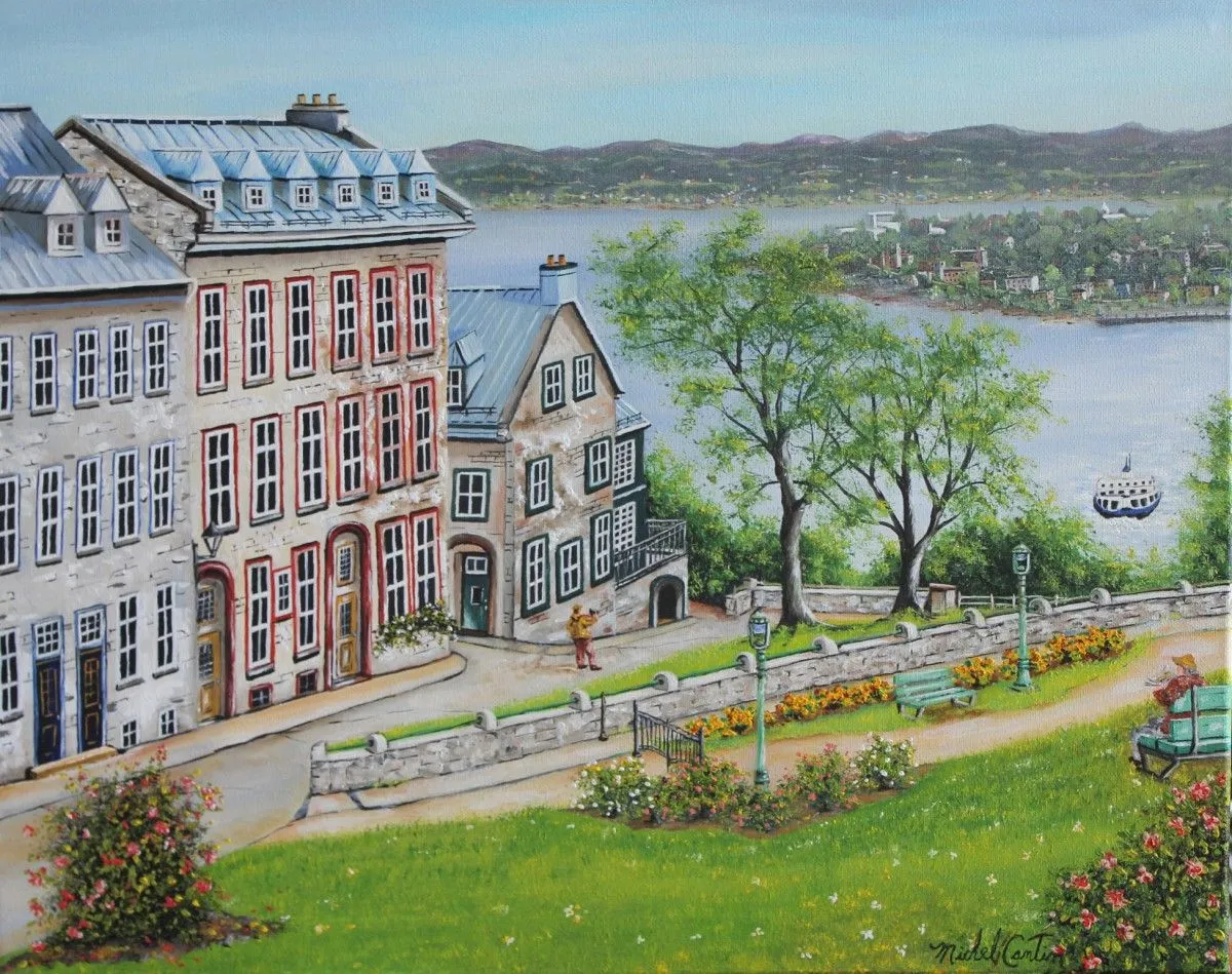 Les deux rives, artwork by Michel Cantin