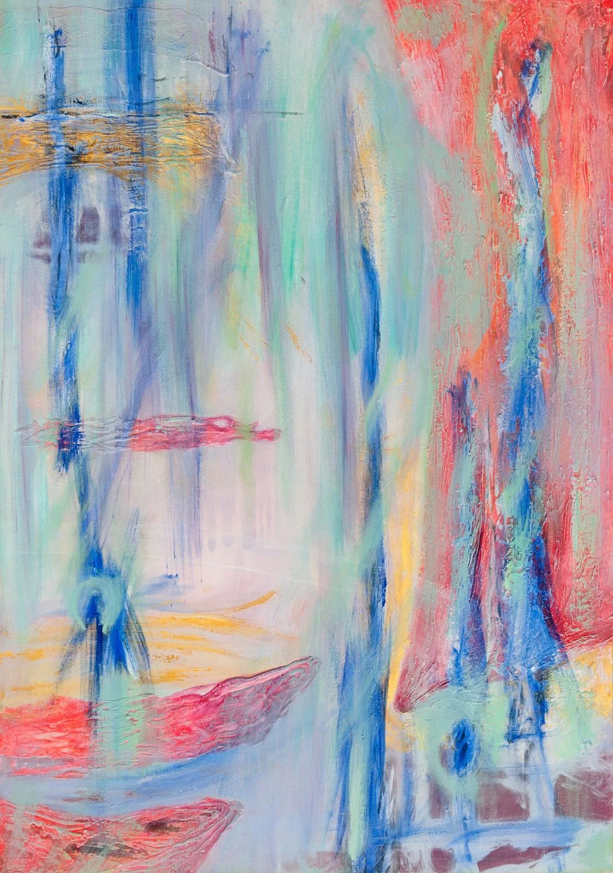 Marina through the window, artwork by Alicia Oronoz