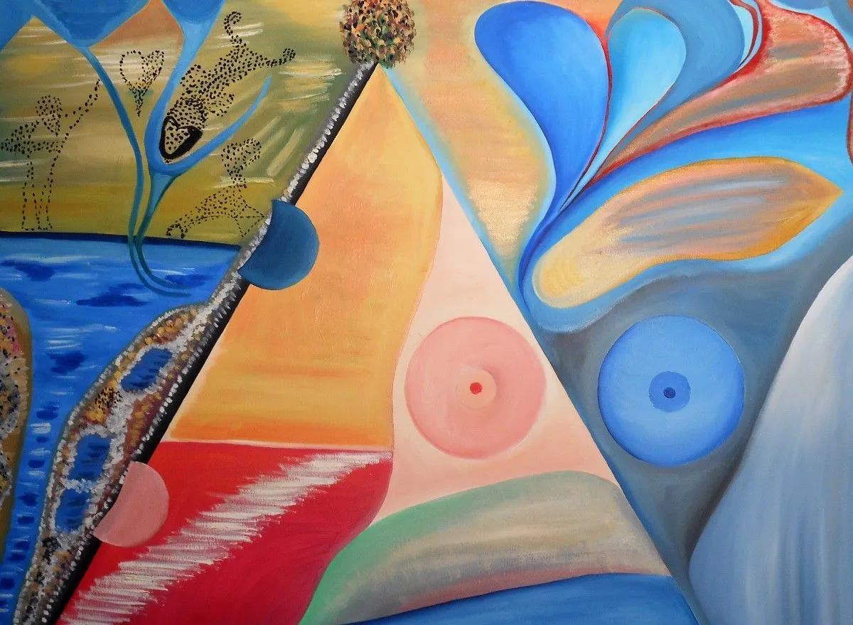 oil "Weibliche Sinnlichkeit", artwork by Hansjörg Hermann