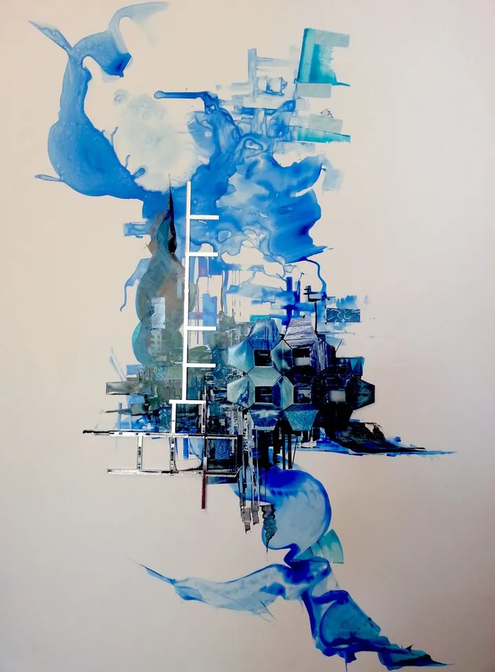 Place in Space - Poolside, artwork by Helena Sahm