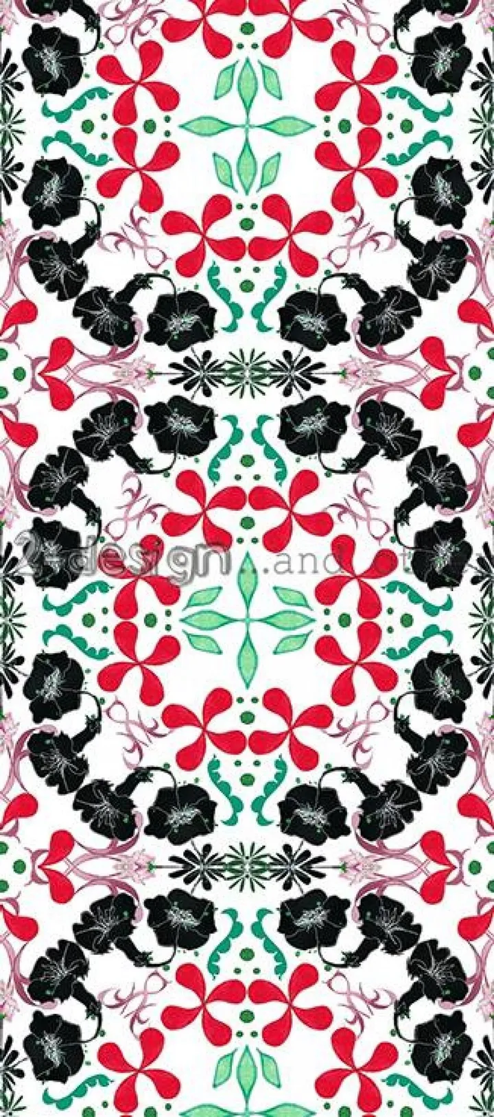 Floral folk art, artwork by Marina Bogonikolou