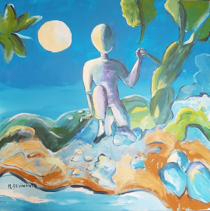 BALADE AU CLAIR DE LUNE, œuvre de Michèle DEVINANTE