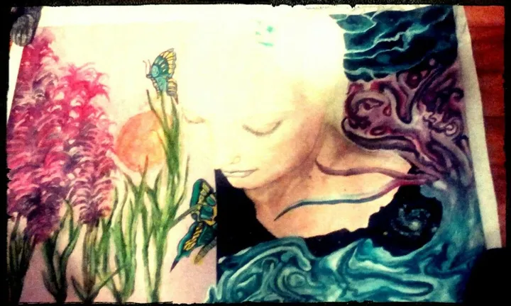 Lincarnation enver lunivers..., artwork by Fleur Le vent