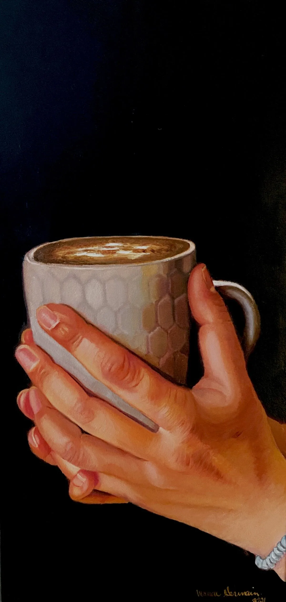Un café chaud, artwork by Manon Germain