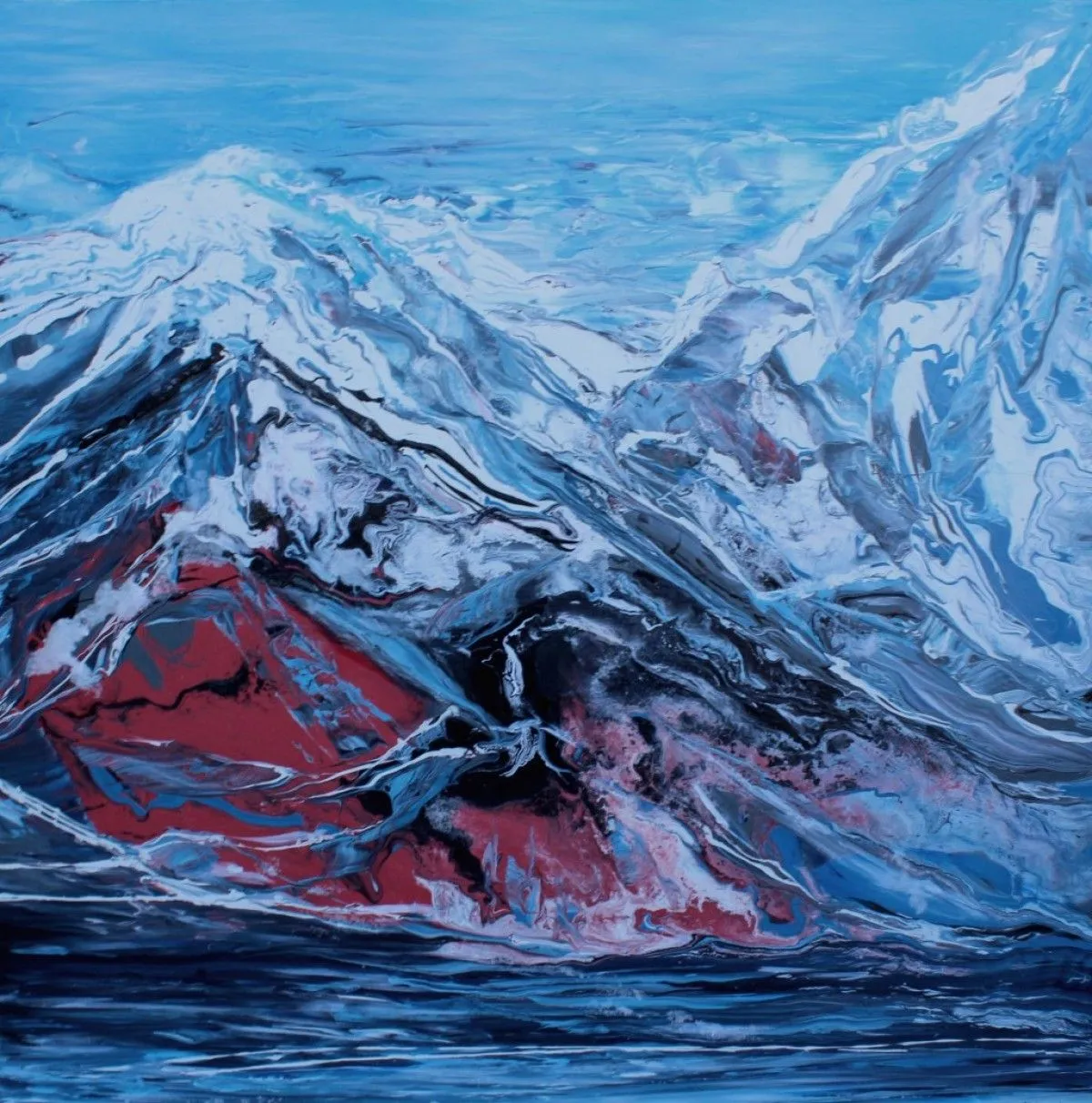 Mountain Lake, artwork by Khrystyna Kozyuk