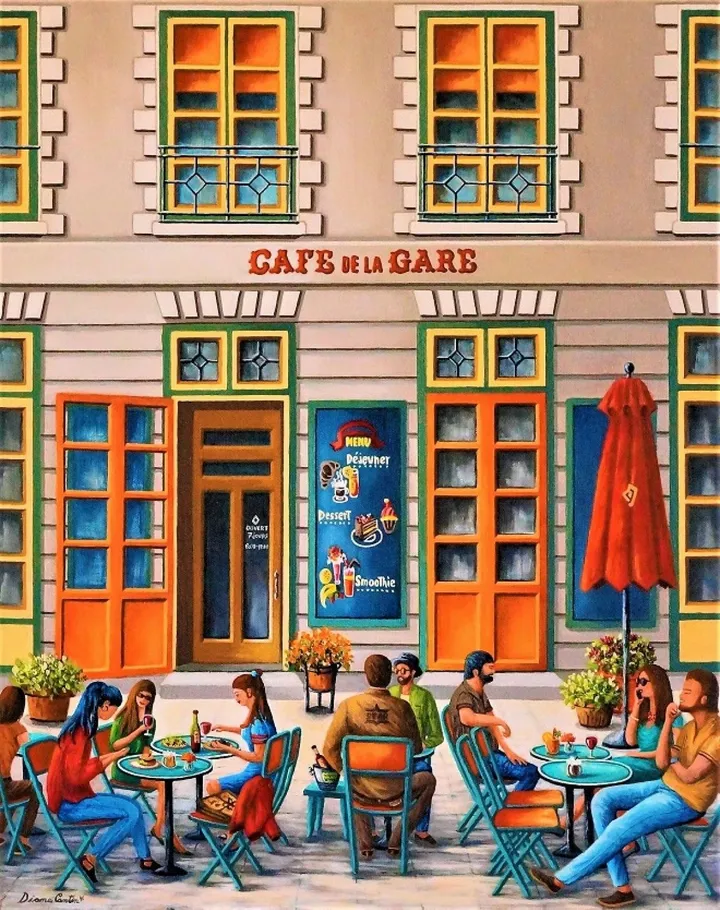 Rencontres amicales, artwork by Diane Cantin