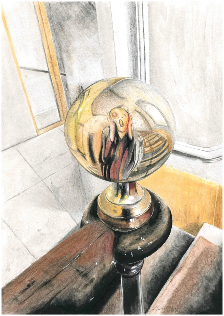 Un Cri dans l’escalier, artwork by Farid Mahiedine