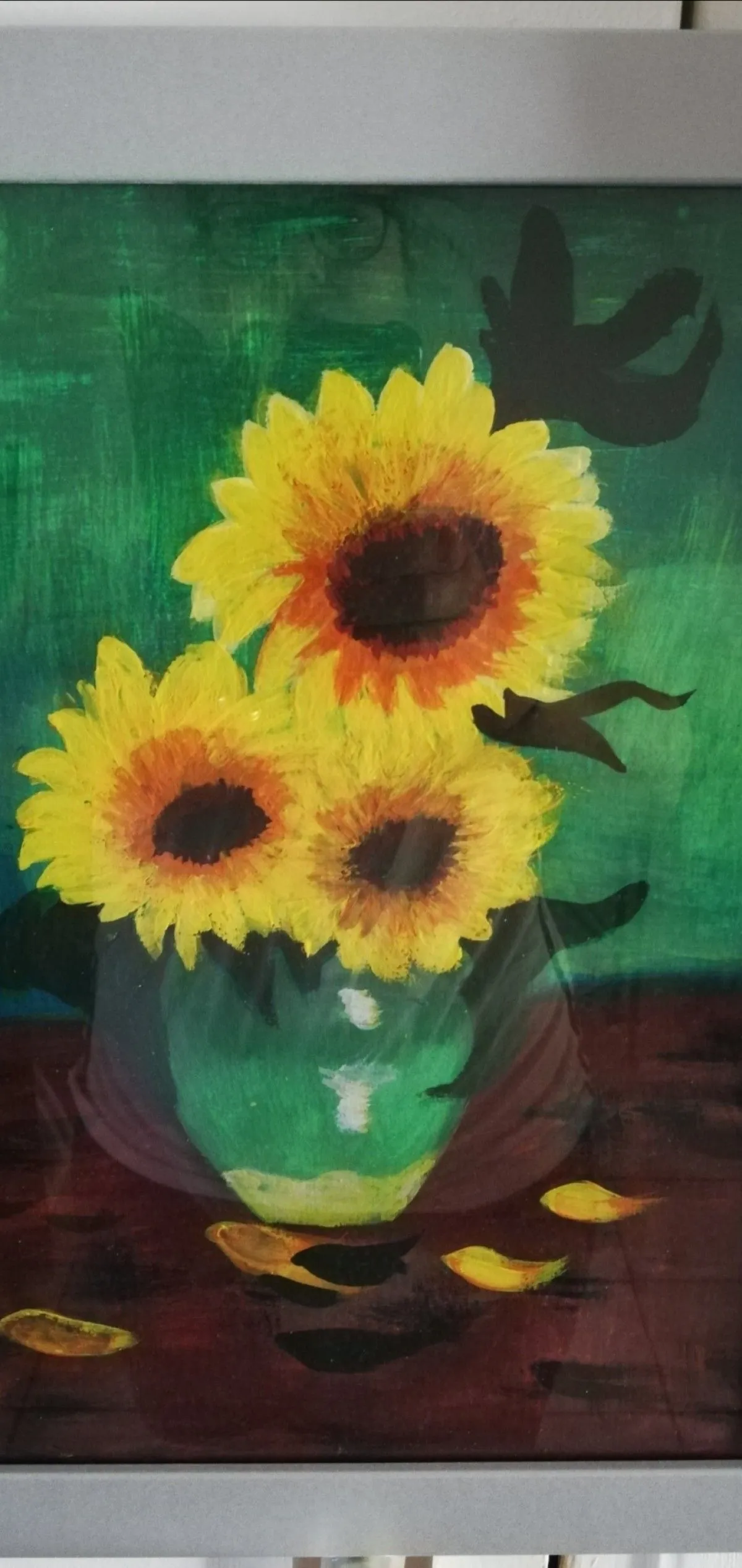 Le vase aux tournesols, œuvre de Danièle Saboun