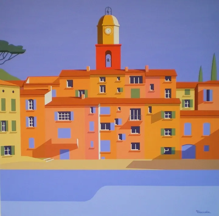 Saint Tropez. La Ponche, artwork by Thierry Traccoën