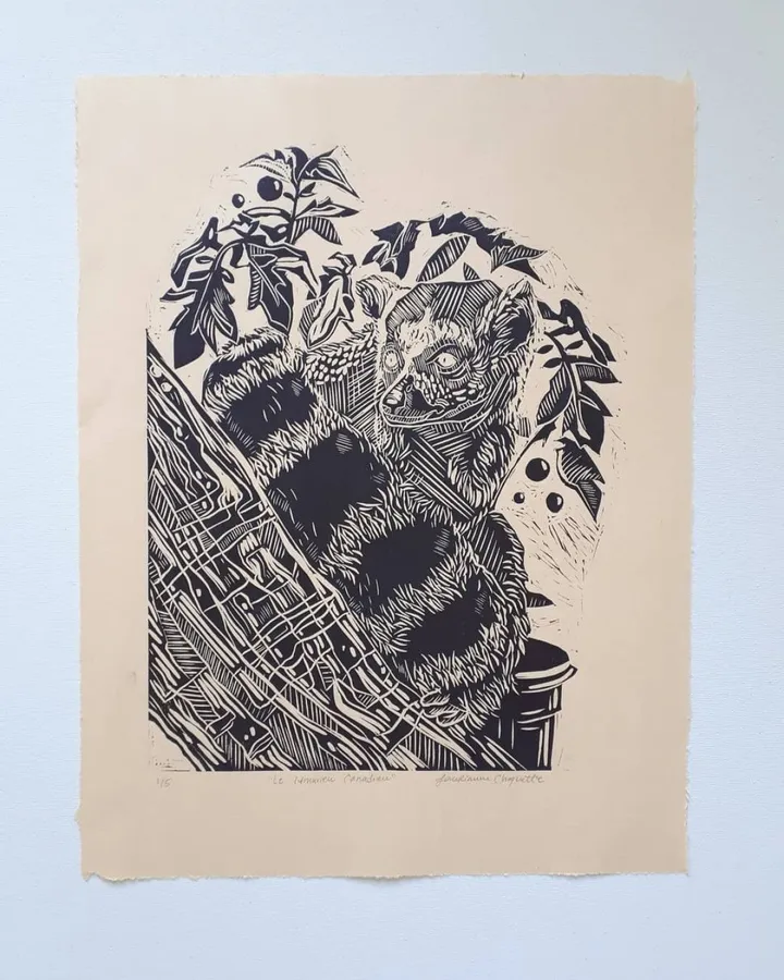 Le lémurien canadien, artwork by Laurianne Choquette