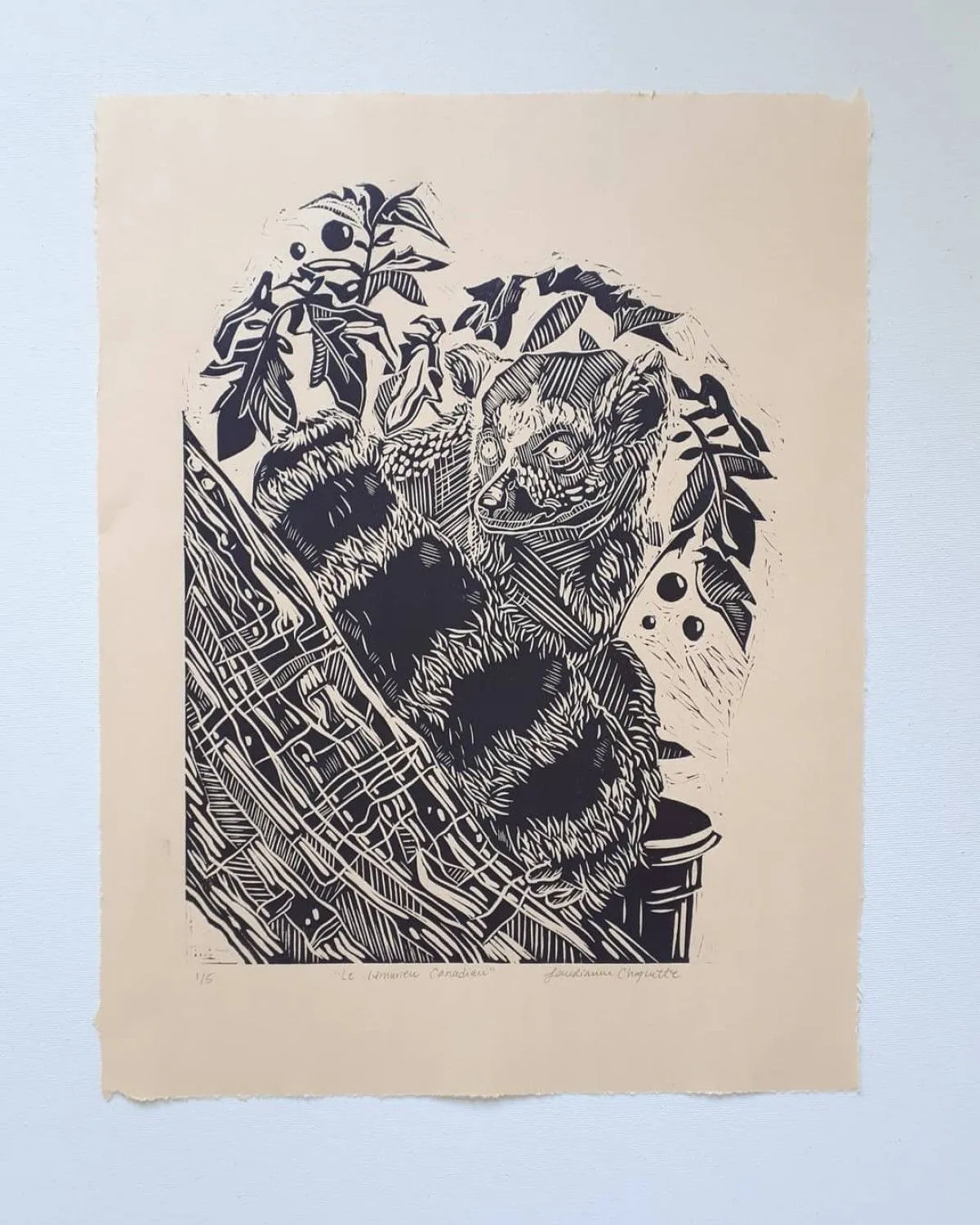 Le lémurien canadien, artwork by Laurianne Choquette