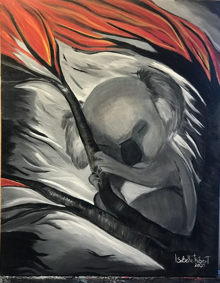 Hold on little buddy, artwork by IsaBelle Thibert