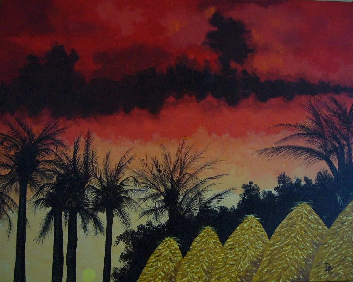 La moisson (Soleil flamboyant, œuvre de Danielle Provost