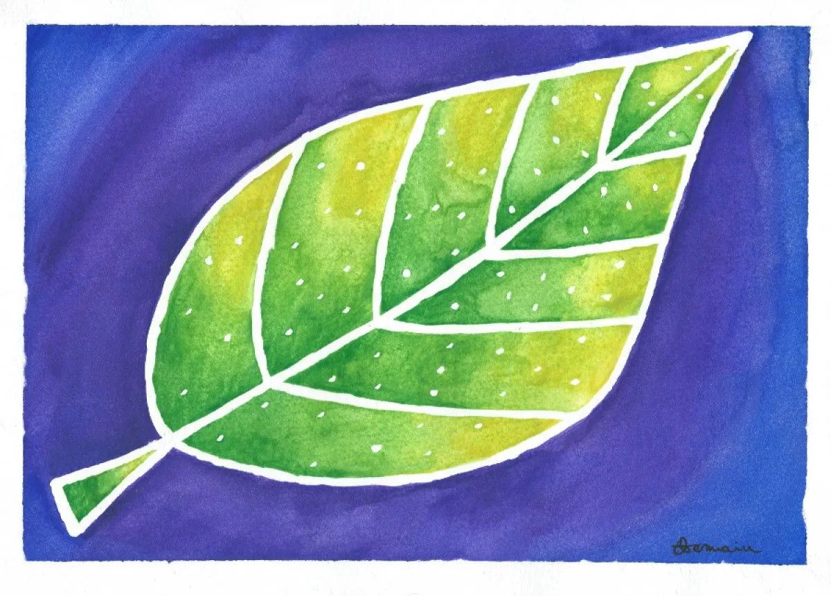 Feuille du Prinemps, œuvre de Evelyn Germain