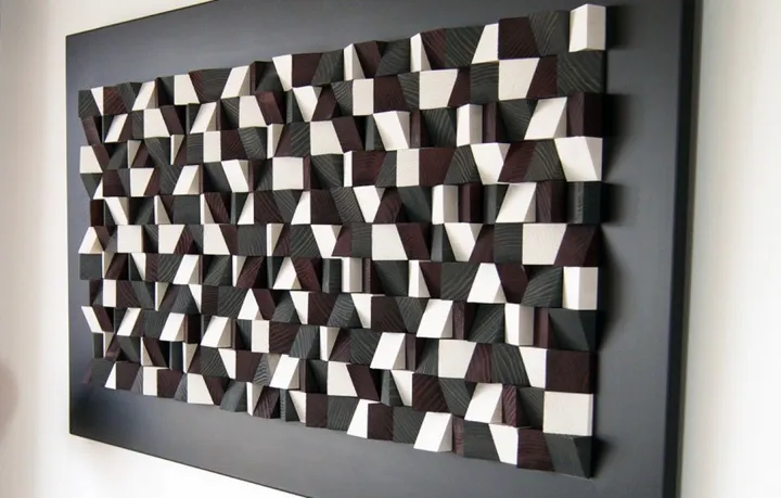 Wall art decor sound diffuesr, œuvre de Wood Blocker