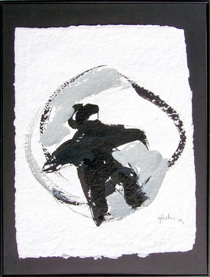 Bonhomme noir et gris 2, artwork by Alain HALTER