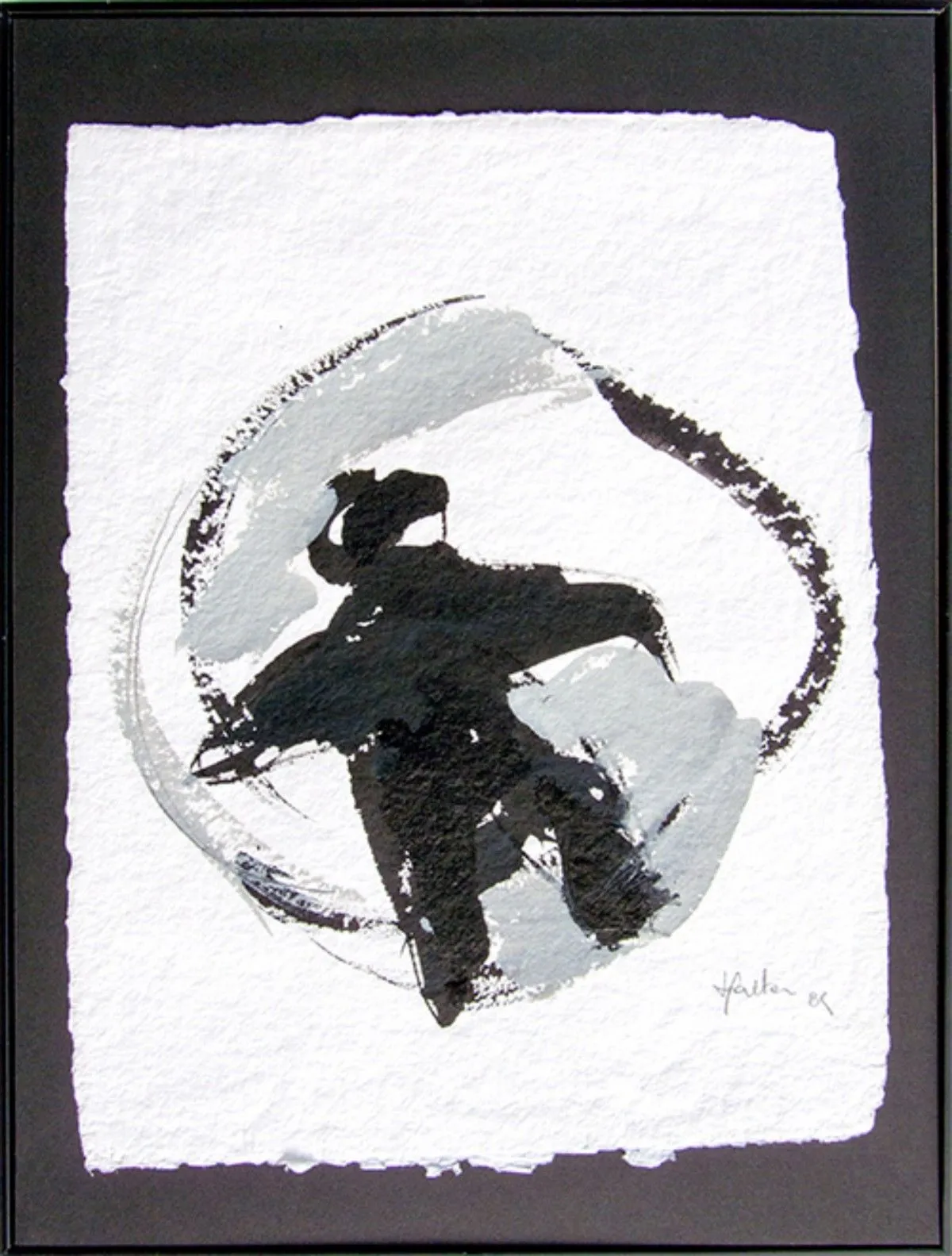 Bonhomme noir et gris 2, œuvre de Alain HALTER